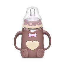 Load image into Gallery viewer, 240ml Baby Silicone Milk Feeding Bottle Mamadeira Vidro BPA Free Safe Infant Juice Water Feeding Bottle cup Glass Nursing Feede