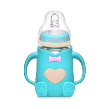Load image into Gallery viewer, 240ml Baby Silicone Milk Feeding Bottle Mamadeira Vidro BPA Free Safe Infant Juice Water Feeding Bottle cup Glass Nursing Feede