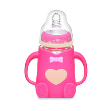 Load image into Gallery viewer, 240ml Baby Silicone Milk Feeding Bottle Mamadeira Vidro BPA Free Safe Infant Juice Water Feeding Bottle cup Glass Nursing Feede
