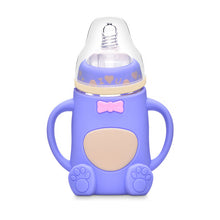 Load image into Gallery viewer, 240ml Baby Silicone Milk Feeding Bottle Mamadeira Vidro BPA Free Safe Infant Juice Water Feeding Bottle cup Glass Nursing Feede